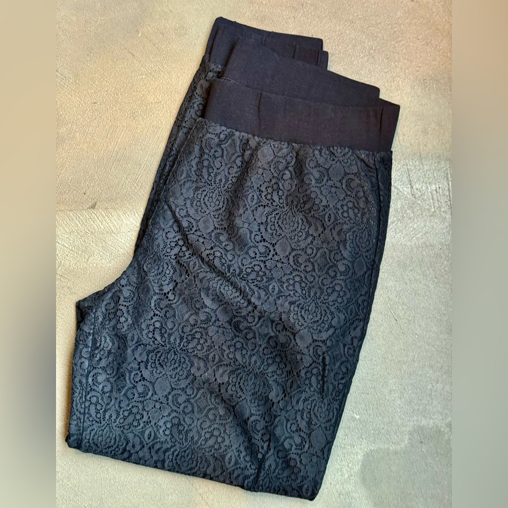 CAbi Black Lace Pants